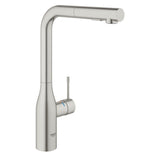 Grohe Essence Tap Pull Out Spray With Single Lever Monobloc Mixer In SuperSteel 56926190
