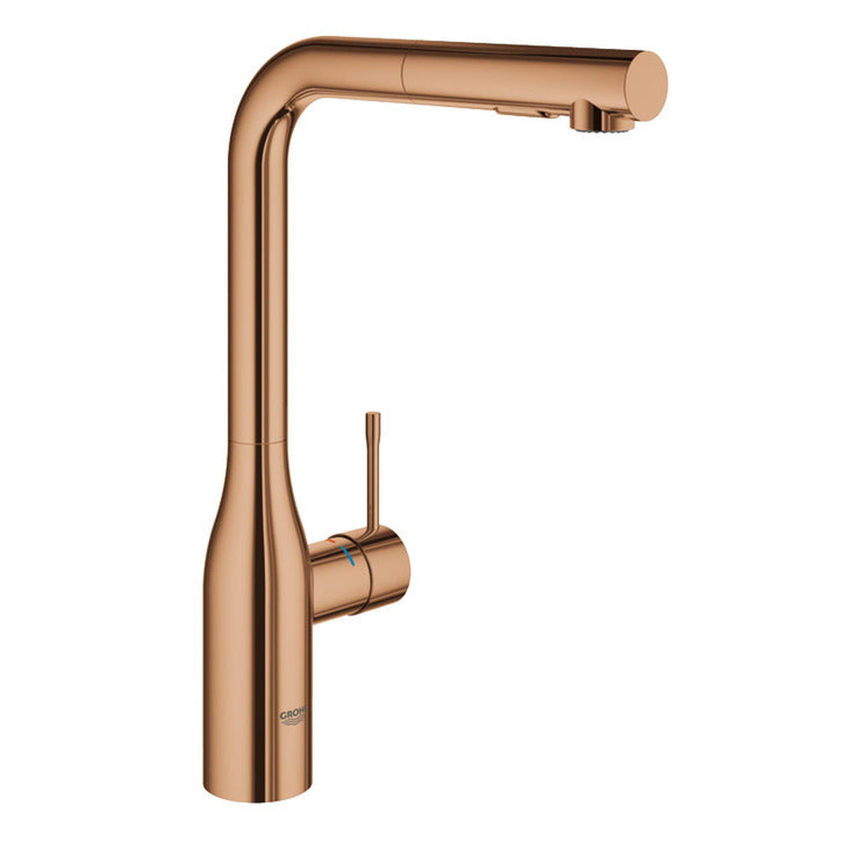 Grohe Essence Tap Pull Out Spray With Single Lever Monobloc Mixer In Warm Sunset (Copper)56926990