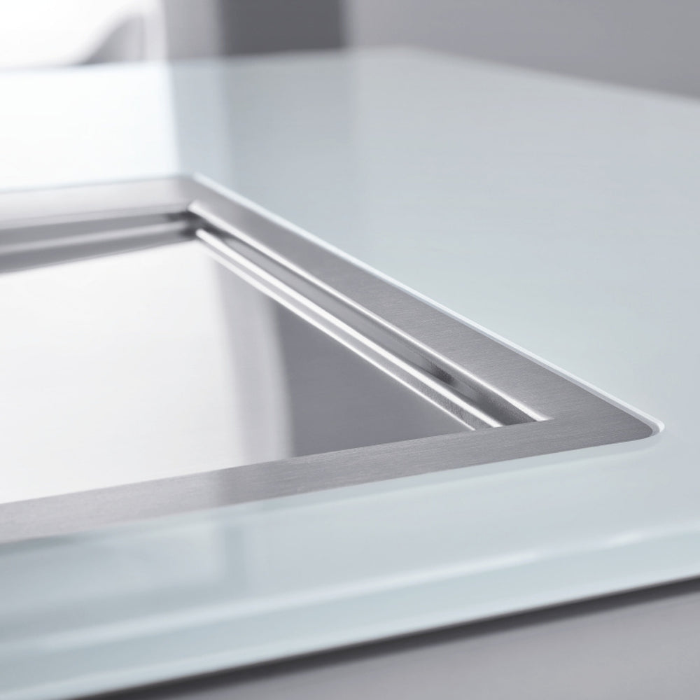 Grohe K1000 Flush Mount, Inset Mount Single Bowl Kitchen Sink For 800mm Cabinet in Stainless Steel Satin - Texture