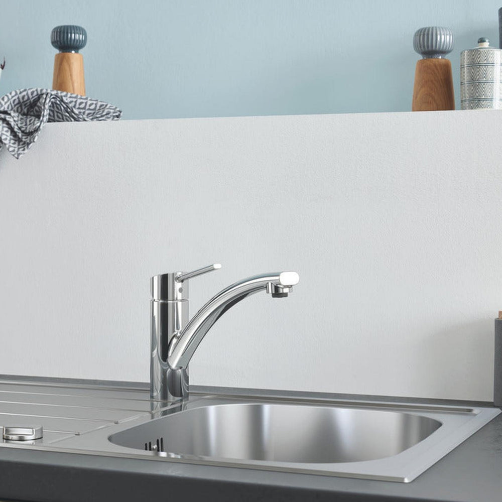 Grohe K200 Inset Mount Single Bowl with Drainer Kitchen Sink for 450mm Cabinet in Stainless Steel Satin - Life Style