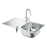 Grohe K200 Single Bowl Kitchen Sink with BauEdge in Stainless Steel polished chrome 57040480  1