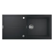 Grohe K400 Inset mount Single Bowl Kitchen Sink For 600 mm Cabinet In Stainless Steel Black 57041460