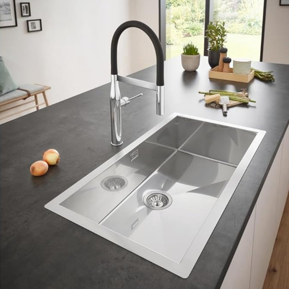 Grohe K700 Flush Mount Inset Mount Single Bowl Kitchen Sink for 900mm Cabinet in Stainless Steel Satin - Life Style