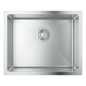 Grohe K700 Under Mount Single Bowl Kitchen Sink for 600mm Cabinet in Stainless Steel Satin Front View