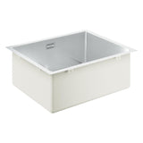 Grohe K700 Under Mount Single Bowl Kitchen Sink for 600mm Cabinet in Stainless Steel Satin Side View