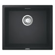 Grohe K700 Undermount, Inset Mount Single Bowl with Quartz Composite Kitchen Sink For 50mm Cabinet in Stainless Steel Black - Front View