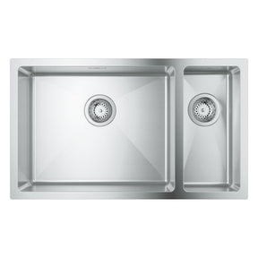 Grohe K700 Undermount One and Half  Bowl Kitchen Sink for 800mm Cabinet in Stainless Steel Satin - Front View