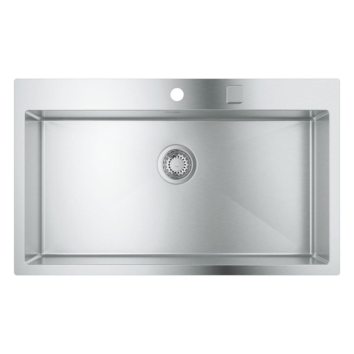 Grohe K800  Flush Mount Single Bowl Kitchen Sink for 900mm Cabinet In Stainless Steel Satin - Front View