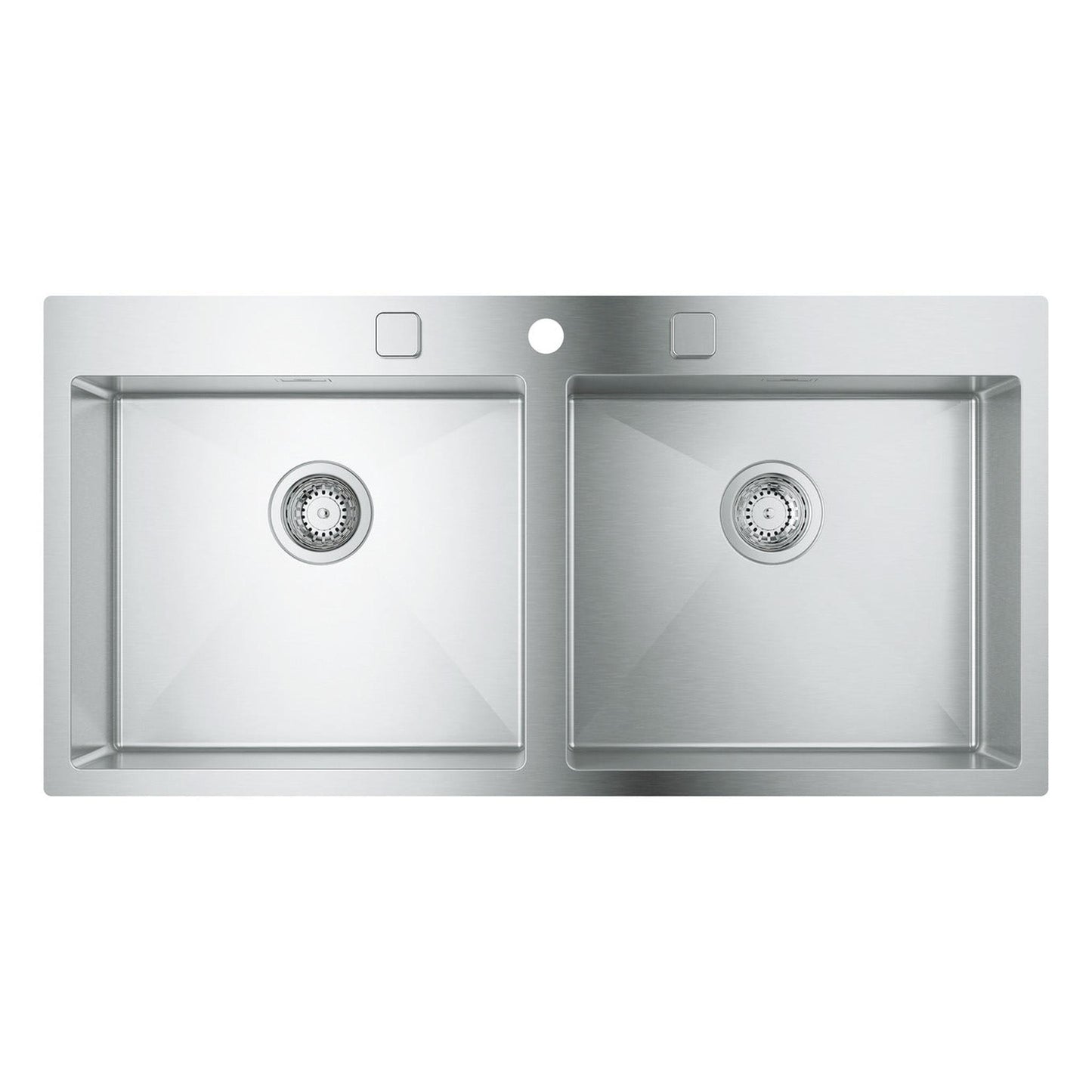 Grohe K800  Flush mount Inset mount Double Bowl Kitchen Sink For 1,200 mm Cabinet In Stainless Steel Satin 57040460