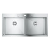 Grohe K800  Flush mount Inset mount Double Bowl Kitchen Sink For 1,200 mm Cabinet In Stainless Steel Satin 57040460