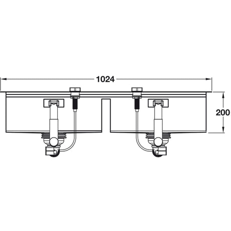 Grohe K800  Flush mount Inset mount Double Bowl Kitchen Sink For 1,200 mm Cabinet In Stainless Steel Satin 57040460 Dimension