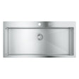 Grohe K800  Flush mount Inset mount Single Bowl Kitchen Sink For 1,200 mm Cabinet In Stainless Steel Satin 57040420