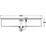 Grohe K800  Flush mount Inset mount Single Bowl Kitchen Sink For 1,200 mm Cabinet In Stainless Steel Satin 57040420 Dimension