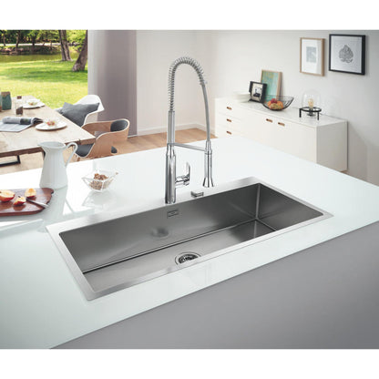 Grohe K800  Flush mount Inset mount Single Bowl Kitchen Sink For 1,200 mm Cabinet In Stainless Steel Satin 57040420 Lifestyle