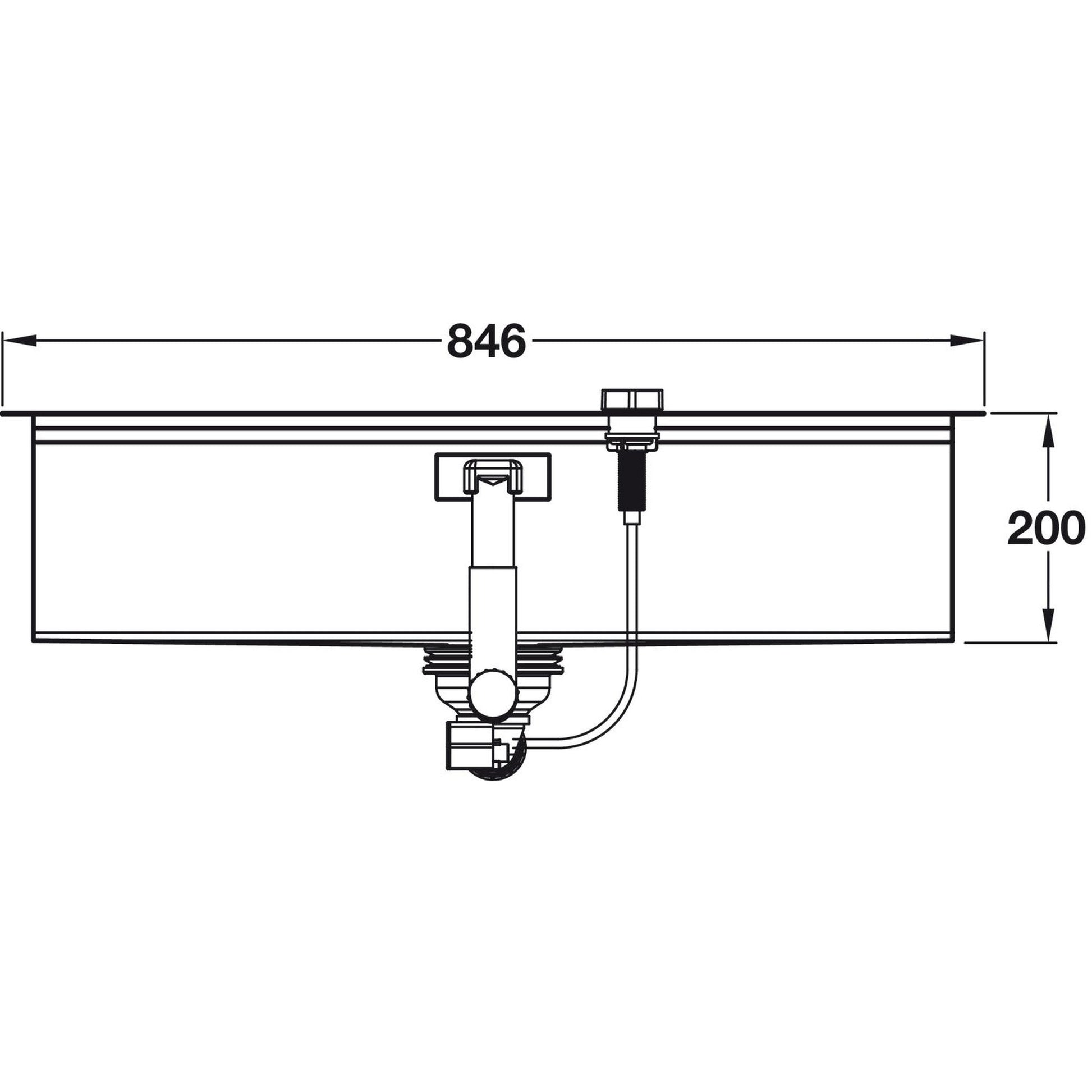 Grohe K800  Flush mount Single Bowl Kitchen Sink For 900 mm Cabinet In Stainless Steel Satin 57040470 Dimension