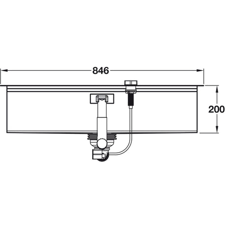 Grohe K800  Flush mount Single Bowl Kitchen Sink For 900 mm Cabinet In Stainless Steel Satin 57040470 Dimension