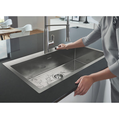 Grohe K800  Flush mount Single Bowl Kitchen Sink For 900 mm Cabinet In Stainless Steel Satin 57040470 Lifestyle