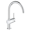 Grohe Minta Contemporary C-Spout Mixer Tap with Single Lever Monobloc in Chrome