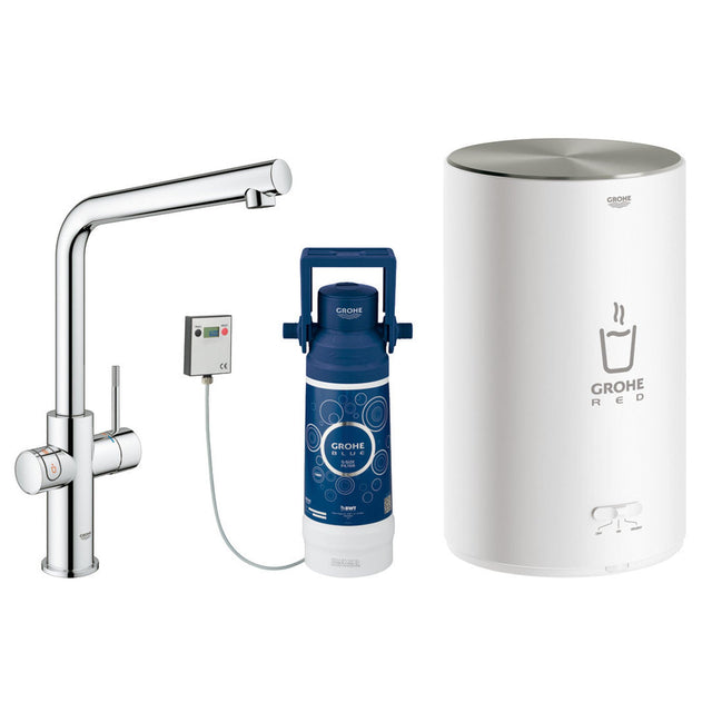 Grohe Red II Duo L-Spout 3 Litres Tap With Instant Hot Water and Mixer 56924210