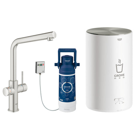 Grohe Red II Duo L-Spout 3 Litres Tap With Instant Hot Water and Mixer 56924210 2