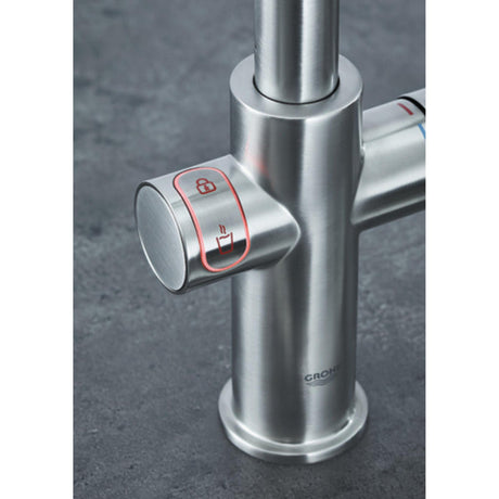 Grohe Red II Duo L-Spout 3 Litres Tap With Instant Hot Water and Mixer 56924210 Lifestyle