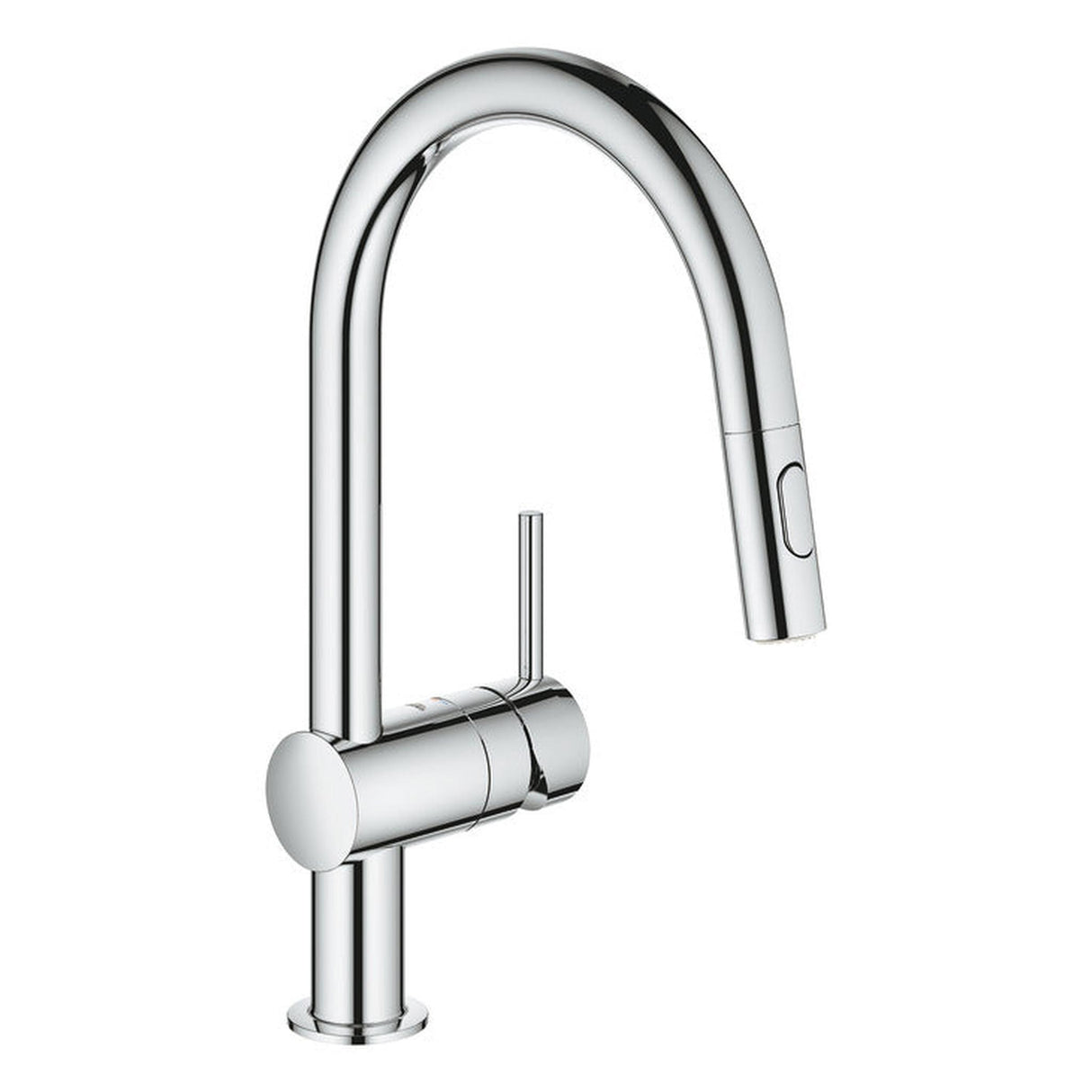 Grohe Vento C-Spout Pull Out Spray With Single Lever Mixer In Polished chrome 57760290