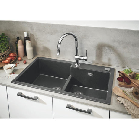 Grohe Vento C-Spout Pull Out Spray With Single Lever Mixer In Polished chrome 57760290 Lifestyle 