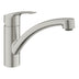 Grohe Via Contemporary Low Spout Mixer Tap With Single Lever In Brushed super steel 57760040
