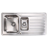 Häfele Abbey  Inset Mount One And Half Bowl Kitchen Sink For 600mm Cabinet in Stainless Steel Polished 56745080