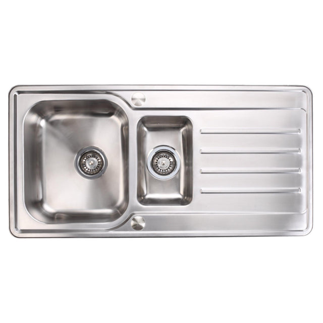 Häfele Abbey  Inset Mount One And Half Bowl Kitchen Sink For 600mm Cabinet in Stainless Steel Polished 56745080