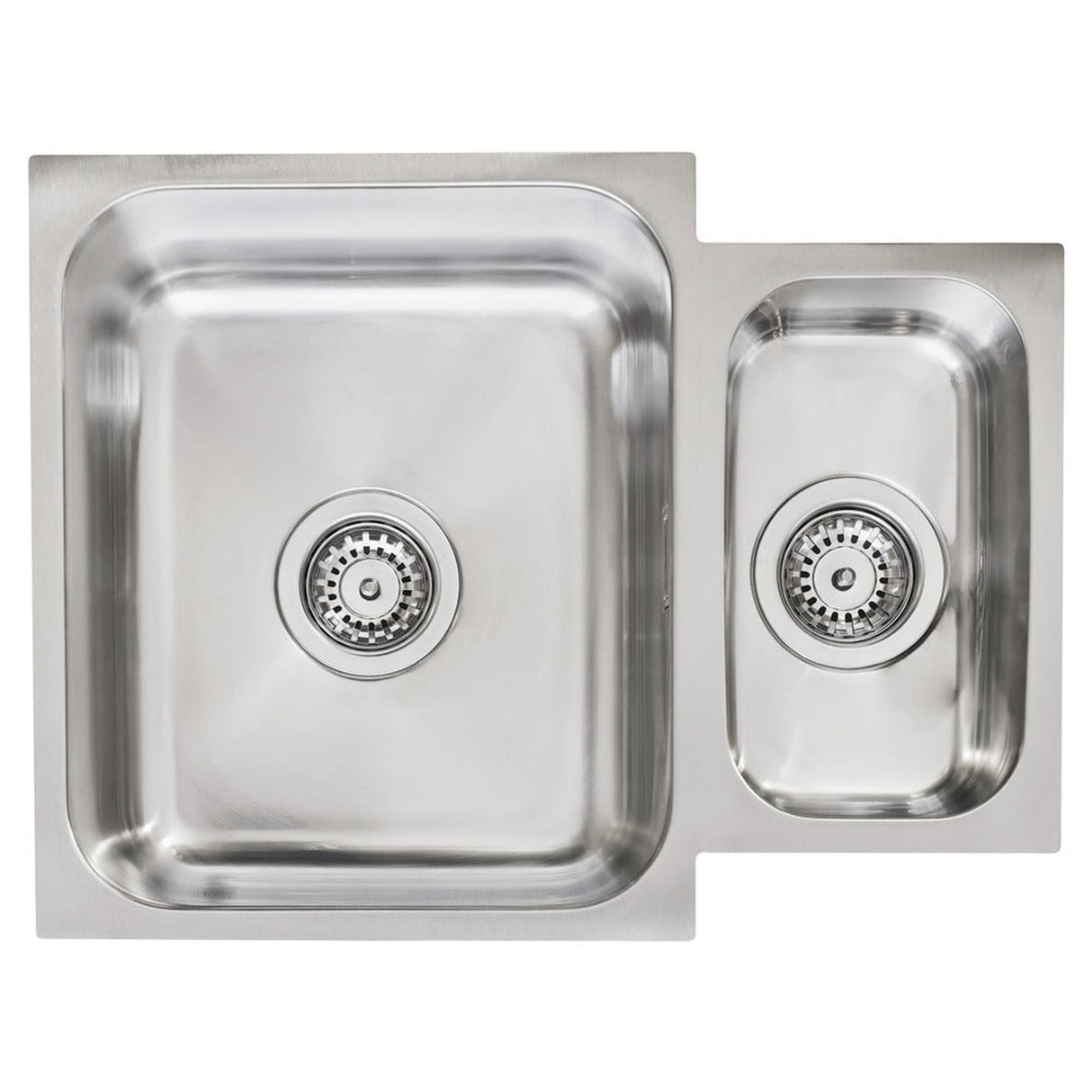 Häfele Christina Undermount One and Half Bowl Kitchen Sink For 600mm Cabinet in Stainless Steel 
Polished 56782360