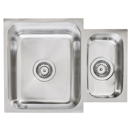 Häfele Christina Undermount One and Half Bowl Kitchen Sink For 600mm Cabinet in Stainless Steel 
Polished 56782360