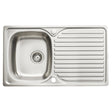 Häfele Irah  Inset Mount Single Bowl Kitchen Sink For 500mm Cabinet in Stainless Steel Satin 56745240
 