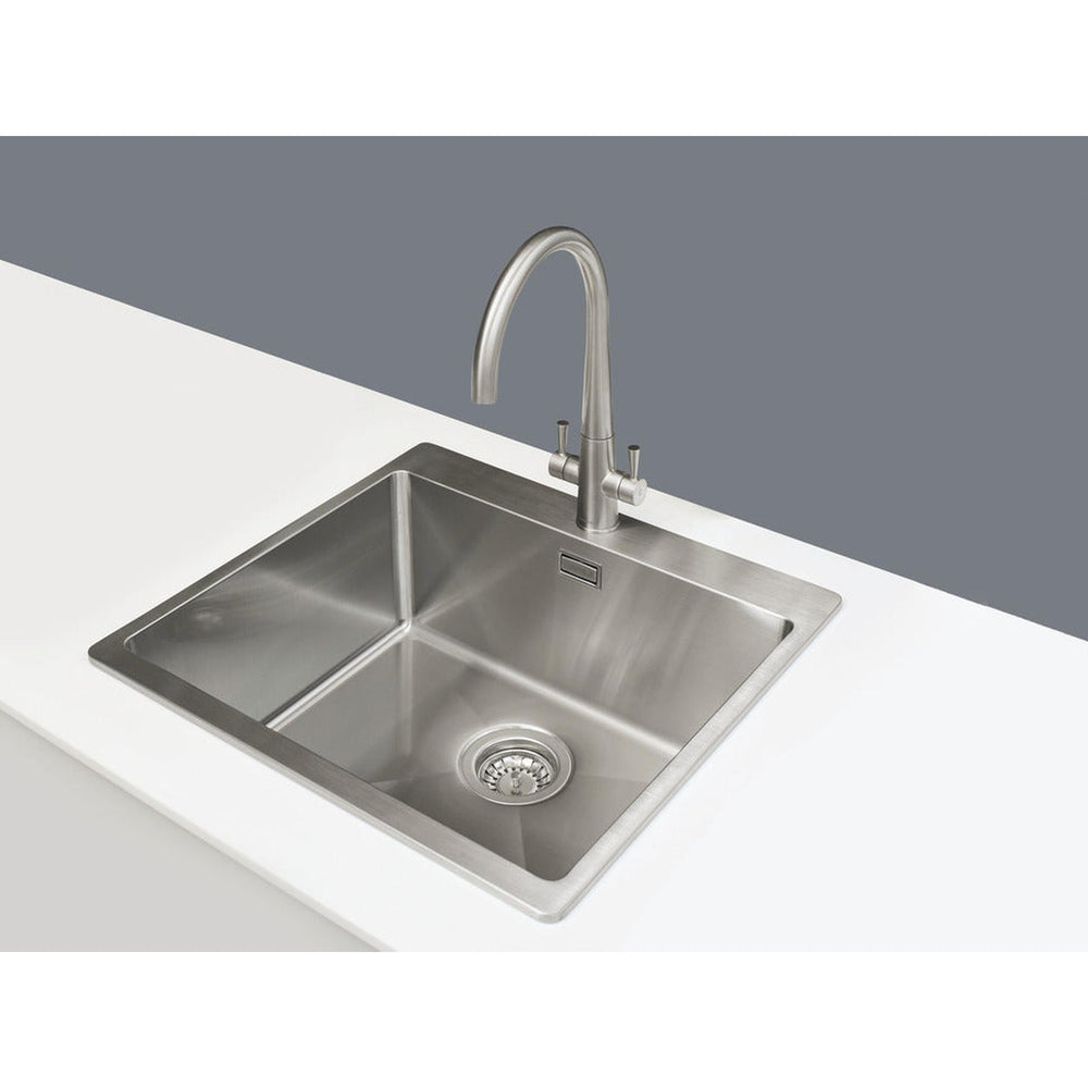 Häfele Lido  Inset Mount  Single Bowl Kitchen Sink For 600mm Cabinet in Stainless Steel Satin 56782270 2