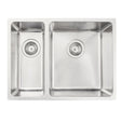 Häfele Lido Undermount One And Half Bowl Kitchen Sink For 600mm Cabinet in Stainless Steel Satin 56782220