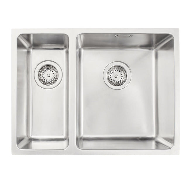 Häfele Lido Undermount One And Half Bowl Kitchen Sink For 600mm Cabinet in Stainless Steel Satin 56782220