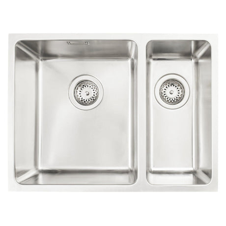 Häfele Lido Undermount One And Half Bowl Kitchen Sink For 600mm Cabinet in Stainless Steel Satin 56782221