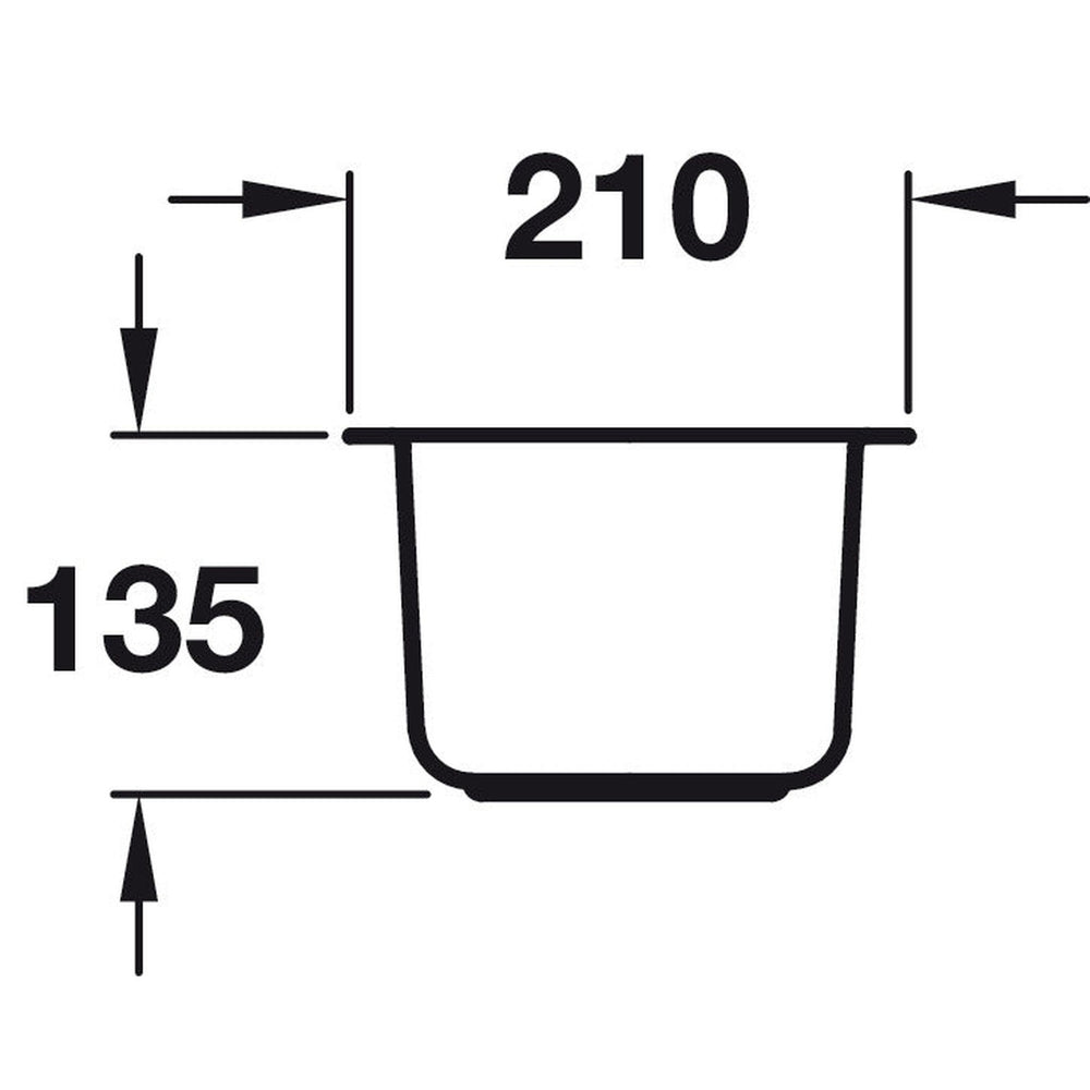 Häfele Murano Undermount Half Bowl Kitchen Sink For 300mm Cabinet in Stainless Steel 56782390 Dimension