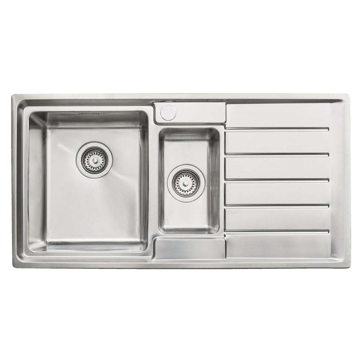 Häfele Veneto Inset Mount One and Half Bowl with Drainer Kitchen Sink For 600mm Cabinet in Stainless Steel 56782141