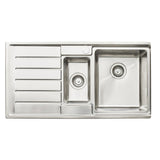 Häfele Veneto Inset Mount One and Half Bowl with Drainer Kitchen Sink For 600mm Cabinet in Stainless Steel 56782142