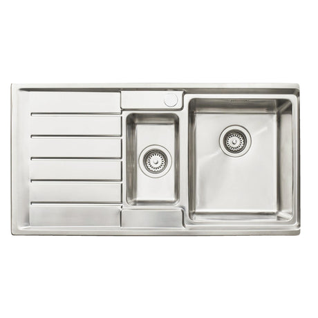 Häfele Veneto Inset Mount One and Half Bowl with Drainer Kitchen Sink For 600mm Cabinet in Stainless Steel 56782142