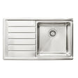 Häfele Veneto Inset Mount Single Bowl Kitchen Sink For 500mm Cabinet in Stainless Steel Satin 56782162