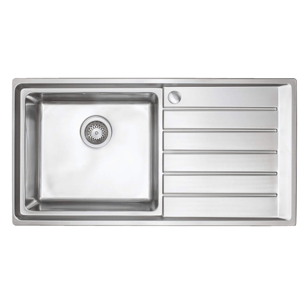 Häfele Veneto Inset Mount Sink For 500mm With Single Bowl And Drainer in Stainless Steel 56782151