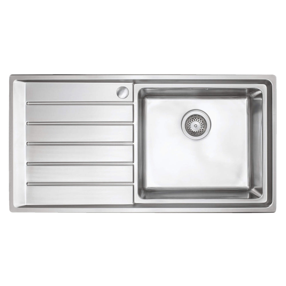 Häfele Veneto Inset Mount Sink For 500mm in Stainless Steel With Single Bowl And Drainer