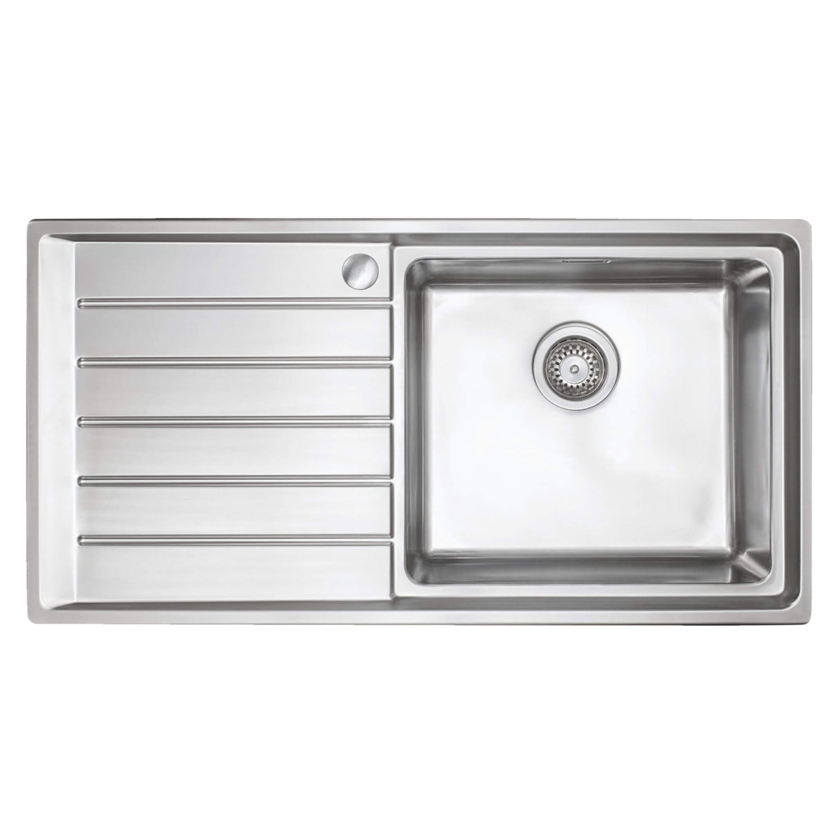 Häfele Veneto Inset Mount Sink For 500mm in Stainless Steel With Single Bowl And Drainer