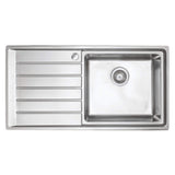 Häfele Veneto Inset Mount Sink For 500mm in Stainless Steel With Single Bowl And Drainer