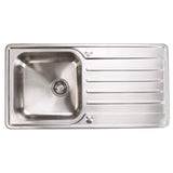 Häfele Veneto Reversible Sink For 500mm With Single Bowl And Drainer in Stainless Steel 56745070