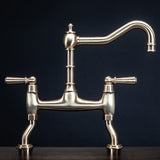Bidbury & Co. Henbury Bridge Kitchen Mixer Tap with Lever Handles & Ornate Regal Design