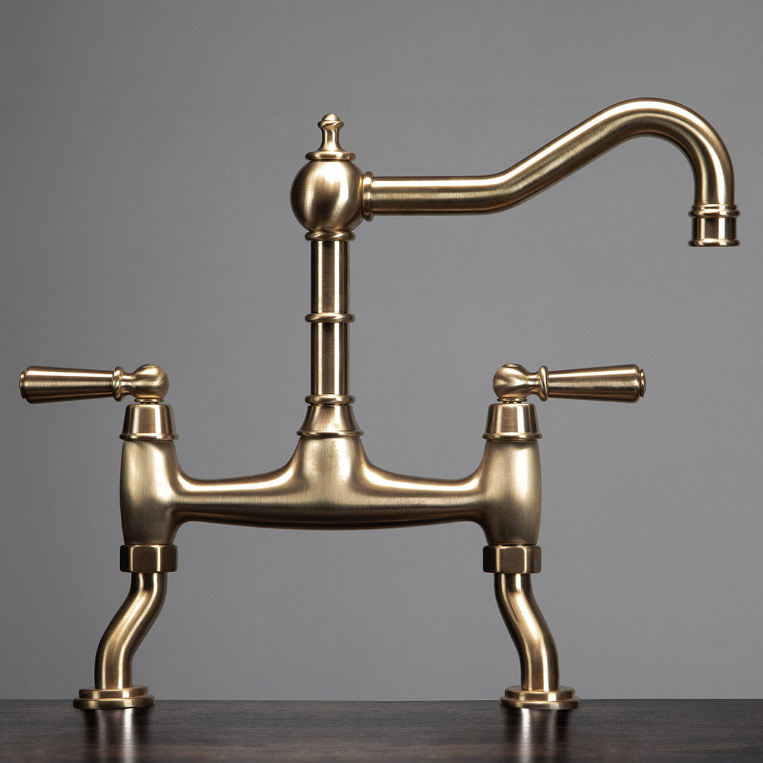 Bidbury & Co. Henbury Bridge Kitchen Mixer Tap with Lever Handles & Ornate Regal Design