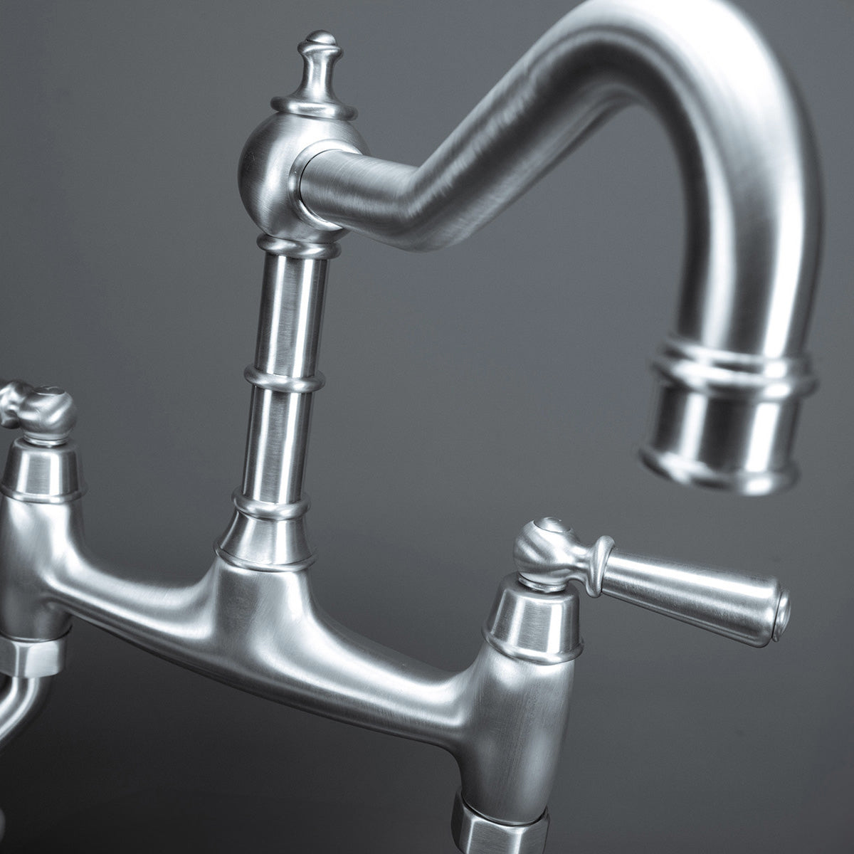 Bidbury & Co. Henbury Bridge Kitchen Mixer Tap with Lever Handles & Ornate Regal Design